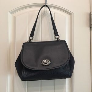 Coach Navy Blue Handbag purse lightly used